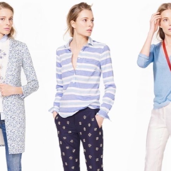 Retro J. Crew Monaco Multistripe Popover Tunic - Picture 1 of 9